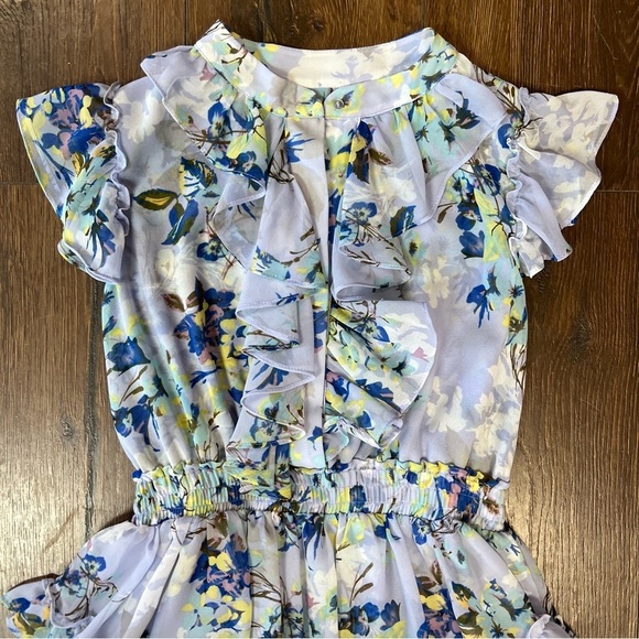 MISA Los Angeles Alona Floral-Print Ruffle Mini Dress SZ XS - Picture 5 of 7